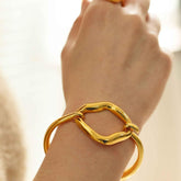 Bracelete Orgânic - Banhado a Ouro